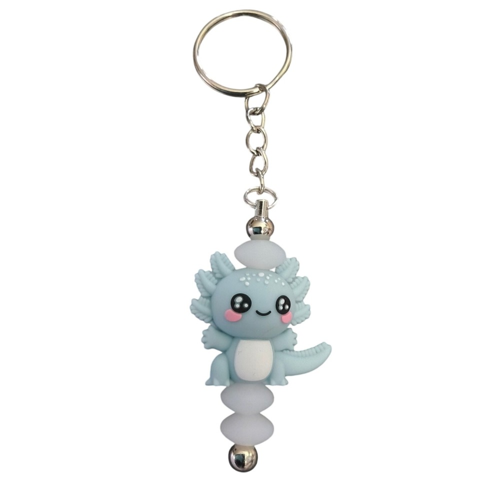 Axolotl Beaded Keychain or Bag Charm